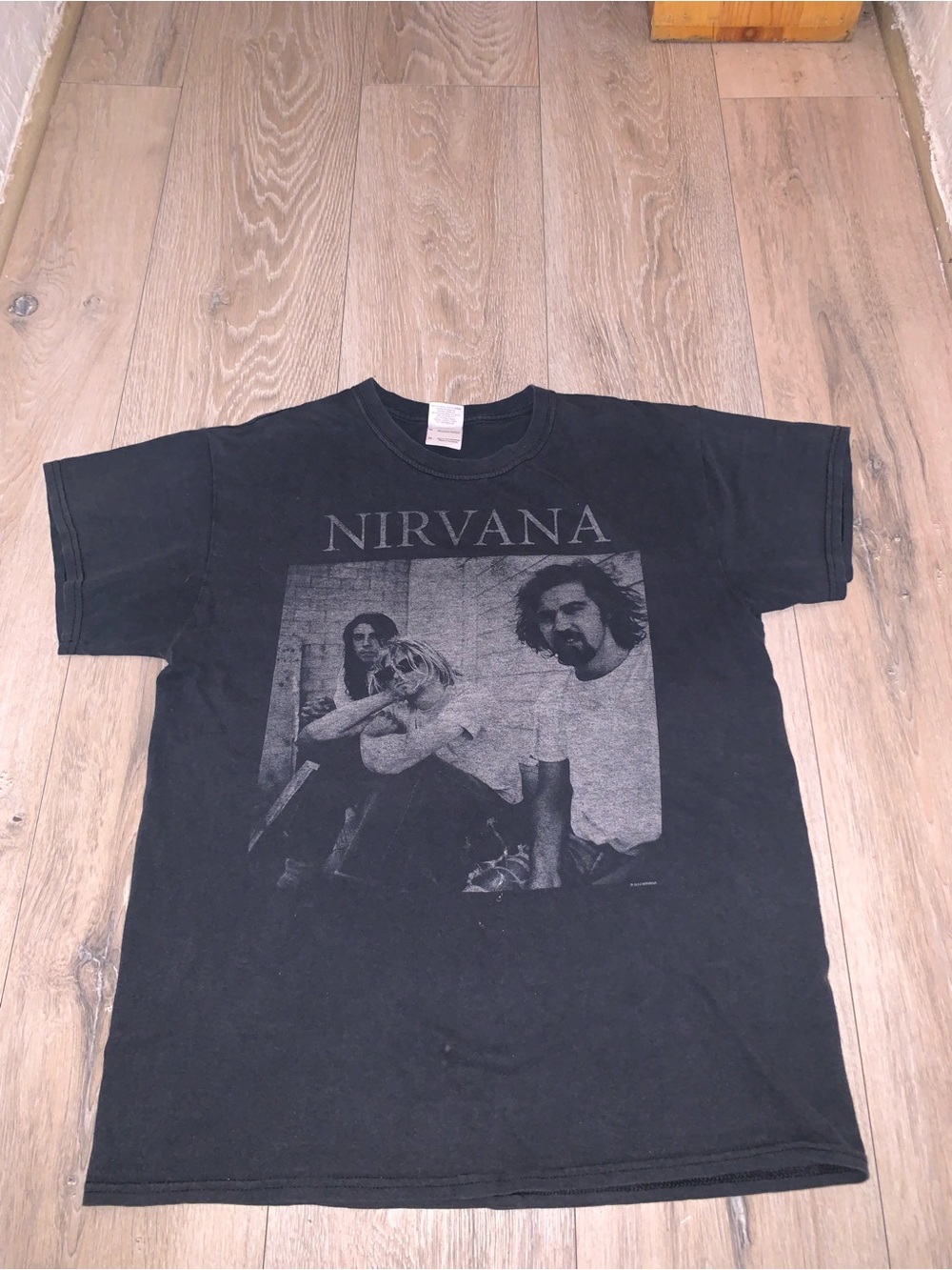 Nirvana Black Graphic Band Tee Size: Medium